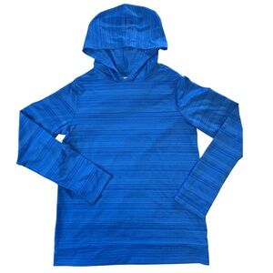 Lands’ End Kids UPF 50 Hoodie / Rash Guard - Kids Large 14-16 - bright blue EUC
